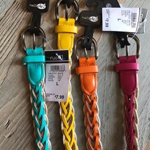 NWT | 4 piece summer belt bundle | L 45”